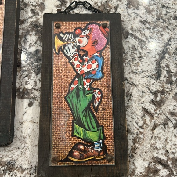 Vintage clown 🤡 street art made in Spain 🇪🇸 very old and rare find two 👍 - Picture 5 of 6